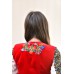 Embroidered vest "Retro Beauty" red
